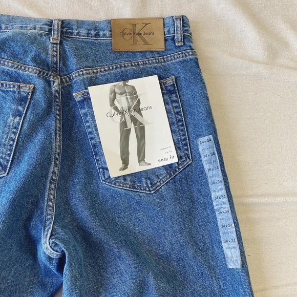 Vintage 90's NWT Easy Fit Double Stone Wash Jeans - Picture 5 of 9